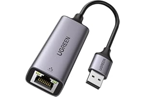 UGREEN Adaptateur USB vers Ethernet Gigabit 1000Mbps RJ45 Réseau Compatible avec Switch Mi Box S 4 3 MacBook Pro Air Plug Play sous Windows 11 10 8,1 8 MacOS Android (Gris)