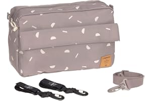 LÄSSIG Organizzatore per carrozzina da bambino borsa a tracolla borsa per carrozzina con attacco per carrozzina/Casual Buggy Organizer Bag Blocks taupe