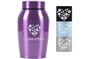 YOUDEAR MEMORIALS Violett, Mittel Urnen für Haustiere - Hunde- und Katzenasche, Einäscherung, Andenken