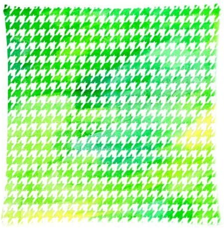 Honey Cushion Cover Houndstooth Decorative Pillow Case Protector 18x18 Inch One Side