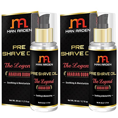 Man Arden Pre Shave Oil - The Legend (Arabian Oudh) - Soothing & Moisturizing 50ml - For Smooth Shaving Experience (Pack Of 2) RS.599 (25.00% Off) - Amazon
