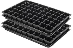 Pullmer Anzuchtplatte mit Untersetzer mit 54 Pflanzlöchern, Topfplatte, 2er-Pack, Saatplatte für 54 Töpfe 45x45mm je Platte, perfekt für die Aussaat, für Sämlinge oder Stecklinge