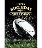 Rugby Geburtstagskarte Für Männer – „Dad You're Try-Mendous“, Blanko Innen, Plastikfrei, Für Rugby-Fans