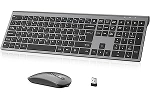 PINKCAT EasyTyping Rechargeable Wireless Keyboard and Mouse - Type with Ease & Double Your Efficiency - High-end Laptop Keyboard Technology -Full Size & Noiseless Design, say goodbye to typing troubles
