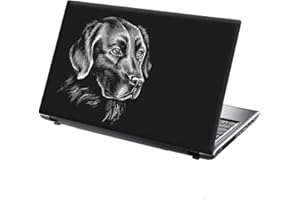15.6 INCH TAYLORHE SKINS TaylorHe 13-14 inch Laptop Skin Vinyl Decal with Colorful Patterns and Leather Effect Laminate MADE IN England Line Art labrador Pet Animal
