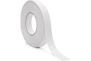 EXIN DECHEN Cinta Antideslizante 5cm × 20m, Cinta Adhesiva Antideslizante Transparente, Cinta de Agarre de Alta Tracción, Tiras Antideslizantes para Peldaños, Resistente Al Agua y Duradera para Escaleras, Peldaño