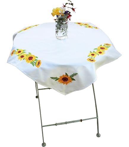 VERVACO Stickdecke Frühling Blumen – 80x80 Cm, Kreuzstich-Set Mit Allem Zubehör