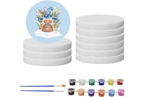 GIGIIS Pietre Piatte bianche per dipingere 10 Pezzi Ciottoli per La Pittura 6,3cm Dipingi Le Pietre delle Disco di Pietra Rotondo per Decorazione Alta qualità Naturali Sassi da Dipingere