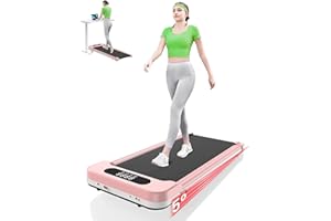 Dskeuzeew Walking Pad Treadmill with Incline, Under Desk Portable Treadmills for Home, Compact & Small, Ultra Quiet with LED Display, Remote Control with 130KG Capacity