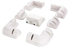 TRAMILY Solarpanel-Halterungen Weiße ABS-Solarpanel-Montagehalterungen Bohrfreie Eckhalterungshalterung für Holzrahmen Wohnwagen Wohnmobil Boote Schuppen Camper Wohnwagen Verdeck UV-beständig (7PC)