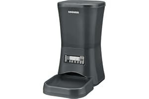 DOGNESS Comedero automático para perros 9L para perros grandes, dispensador automático de comida para perros con temporizador, extragrande, dispensador automático programable de alimentos para