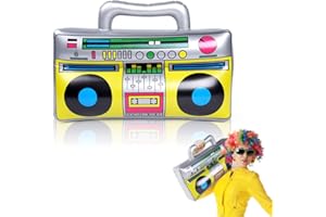 Aomig Boombox Gonfiabile, Gonfiabili Musica, Palloncini Radio, Grande Radio Boom Box, Gonfiabile Altoparlante Stereo Blow Up Stag Party Prop Novità Dress Up Scherzo Anni '80 '90