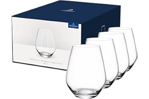 Villeroy & Boch - Ovid Bicchiere da Acqua Set di 4 Trasparente, Lavabile in Lavastoviglie, Bicchieri Drink, Bicchiere di Succo, Set Bicchier, Cristallo