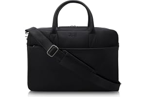 PURE Leather Studio Laptoptasche NAOS - Herren Aktentasche Leder für Notebooks bis 15,6 Zoll I Große Umhängetasche aus Echtleder I Handgefertigte Ledertasche
