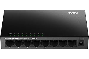 Cudy GS108 Switch Ethernet Gigabit 8 Ports – Bureau, Sans Ventilateur, Plug and Play, Boîtier Métallique Robuste