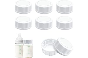 Alethron 6 Stück Reiseflaschenverschlüsse für Avent, Flaschendeckel Ersatz Babyflaschen für Phillips Flasche, Kompatibel für Avent PP Kunststoff-Baby-Babyflasche