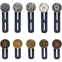 12 Estensioni Per Vita Pantaloni - Elastiche E Regolabili | Allarga Pantaloni Per Gravidanza O Comfort | Bottoni Estensori Colorati - Foto 7