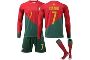 PANGKII Maillot Al NASSR FC Enfant, 22/23 Soccer Jersey Vêtement de Football Sport Shirt Shorts Set Maillots de Joueur de Football Garçon et Homme Maillot Garçon 140 2022