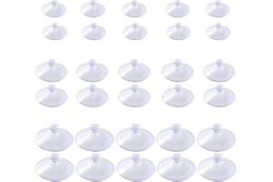 XCOZU Klare Saugnäpf, 30 Stück Saugnäpfe Ohne Haken PVC Kunststoff, Saugnäpfe Stark für Fensterglas Badküche Spiegel (45 mm, 30 mm, 20 mm)