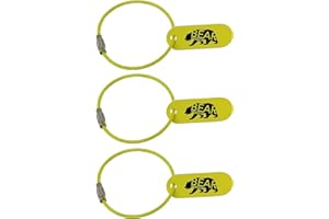 BearTOOLS Cable Loop Attachment - Wire Tool Loop Tail - Wire Key Chain - Key Ring Loop With Screw Gate - For Hanging Luggage Tags or Hand Tools - Screw Closure - Rated to 2 lbs/0.9 kg (3)