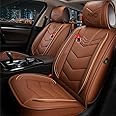 KVD AUTOZONE Superior Leather Luxury Car Seat Cover Compatible with Chevrolet Enjoy 7 Seater Tan + Beige (5 Year Warranty) (Sp) - D069/123