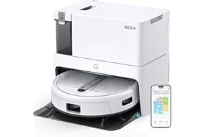 yeedi Cube Robot aspirateur Laveur avec Station de Nettoyage multifonctionnelle, Lavage Automatique/Séchage Automatique, Succion 5100 Pa, avec Évitement Actif d'obstacles/Commande Vocale/APP