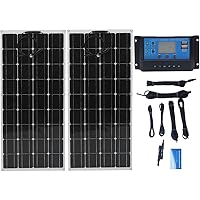 Solarpanel Monokristallin Solarmodul 260 Watt 12V: 2 PCS 130W Monokristallin Solar Panel mit 20A PWM Solarladeregler für…