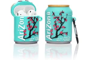 YIGEYI Silikonowe etui Kompatybilne z Airpods 1 i 2 Funny Cute 3D Cartoon Cover [Seria Napojów w Puszkach] (Napój Mrożonej Herbaty)