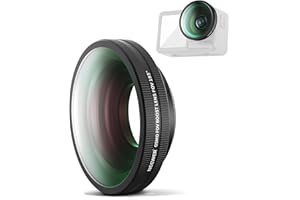 NEEWER OSMO Action FOV Boost Objektiv, Weitwinkelobjektiv mit 185° Sichtfeld, kompatibel mit DJI OSMO Action 4/5 Pro Zubehör, beschichtetes Action Kamera Linse mit Gewindebefestigung, FL-B30