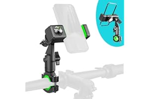 CHUAINXIN Soporte movil Bicicleta Moto con Rotación de 360°, Anti Vibración Soporte Teléfono para Manillar Bici Mtb , Porta Movil Patinete para Smartphones de 4-7.2" Smartphones, para Manillares de 16-32mm