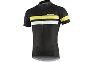 BERGRISAR Camiseta de Ciclismo de Manga Corta para Hombre, 3+1 Bolsillos con Cremallera