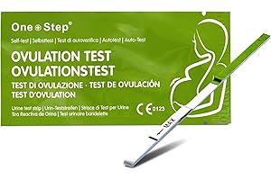 Pack de 10 tests d'ovulation One+Step avec une sensibilité optimale de 20 miu/ml - test de fertilité pour femmes - tests d'ovulation pour l'ovulation