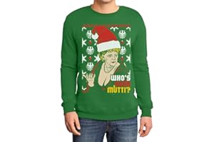 SHIRTGEIL Sweter męski y brzydki sweter bożonarodzeniowy z Angie - Who's Your Mutti? Bluza