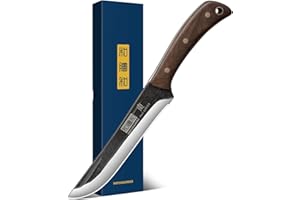 HOSHANHO Couteau à désosser de 17 cm pour la coupe de la viande, couteau à filet super tranchant pour poisson, couteaux de boucher en acier à haute teneur en carbone forgé à la main pour couper les