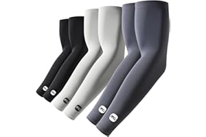 ROCK TAKIN UV Sonnenschutz Arm Sleeve Gaming für Herren Damen, UPF 50+ Kühlung Armstulpen Sommer Kompression Tattoo Armlinge Unisex Armwärmer für Radsport Basketball Golf Baseball Fußball – 3 Paar