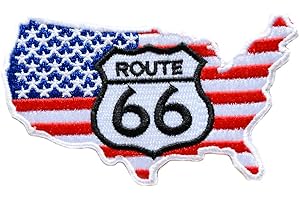 topt mili ecusson Route 66 Carte us USA Moto Biker choper Eagle thermocollant 10x6cm patche Badge