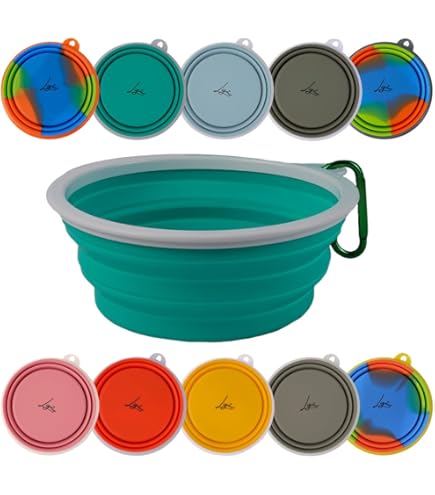 Ciotola Pieghevole Per Cani In Silicone - Portatile Con Gancio, Per Viaggi E Passeggiate - Foto 8
