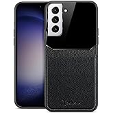 Zebana Samsung Galaxy S21 FE 5G ile Uyumlu Kılıf Zebana Lens Deri Kılıf Siyah