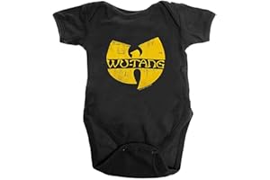 Wu-Tang Clan Schlafstrampler Band Logo Nue offiziell Schwarz 0 to 24 Months
