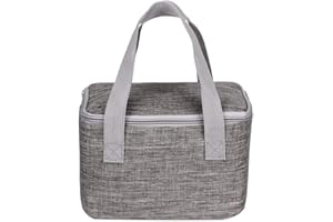 Panlom® 6 Can/4 L Small Cool Bag Handy Square Lunch Bag Insulated Lunch Box for Adults Work Day Trip