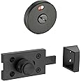 Matte Black Aluminium Cubicle Door Lock with Buffer Indicator Release and Keep for Toilet Cubicles