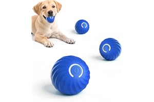Gerbala Jouet Automatique pour Chiens, Balle De Jouet Intelligent, Balle Interactive pour Chiens, avec Câble De Données USB, Rechargeable, pour Chiots, Petits Et Moyens (A)