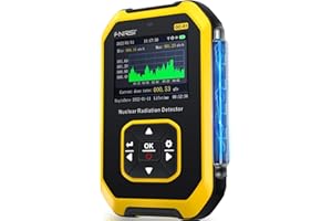 FNIRSI Geigerzähler Nuklearstrahlungsdetektor - Nukleare Strahlungsdosimeter mit LCD-Anzeige, Beta Gamma Röntgen Wiederaufladbare Radioaktiver Monitor Tester, 5 Umschaltbare Dosierungseinheiten