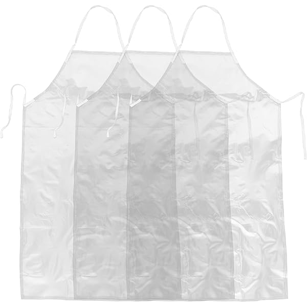 BESTEASY Waterproof Plastic Apron Transparent PVC, 47"x27.5" Keeps You Clean And Dry