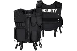 ‎BLACK SNAKE Black Snake® SWAT Tactical Vest Black Paintball Airsoft Gotscha Chest Protection