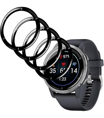 Savvies - Lot De 6 Films De Protection Écran Pour Montre Garmin Venu 2 - Ultra Clair, Anti-Rayures