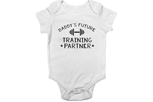 SHOPAGIFT Daddy's Future Training Partner Boys and Girls Baby Vest Bodysuit