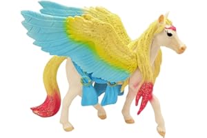 Doyomtoy Giocattolo Puledro Unicorno,Bayala Toy Figure Stallone Unicorno Arcobaleno, Plastica ASB Sicura e Insapore, Unicorno