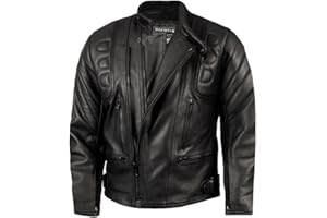 Skintan Herren Leder Gepanzerte Motorradjacke Lederjacke 3XL / 48" (122cm) - LIMO