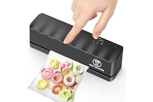 ‎EVARY EVARY Mini Folienschweißgerät,Wiederaufladbar Tragbare Siegelmaschine,5 Temperatureinstellungen,Versiegelungsmaschine für Wohnzimmer,Camping,Snack-Tüten,DIY-Plastikbeutelverschluss und vieles mehr